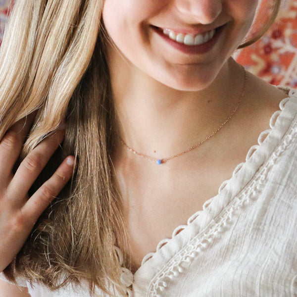 Dark Blue Rebecca Necklace