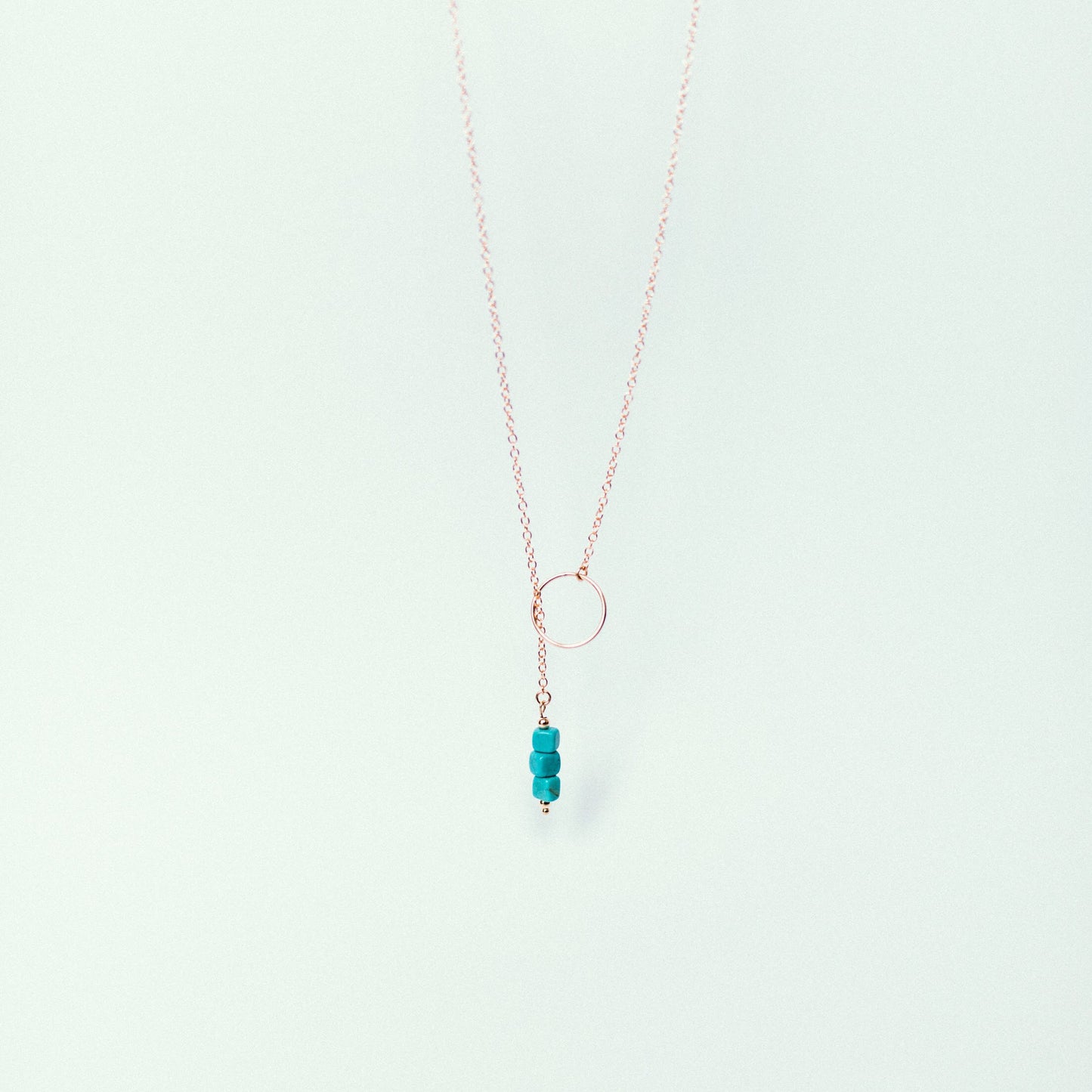 Turquoise necklace with adjustable length