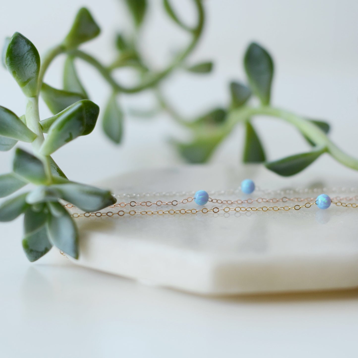 Light Blue Rebecca Necklace