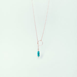 Turquoise necklace with adjustable length